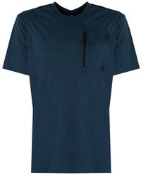 Champion - Tops ,Blauw ,Klassiek Ronde Hals T-Shirt - Lyst