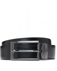 HUGO - Accessoires ,Zwart ,Leer Elvio-U Riem - Lyst