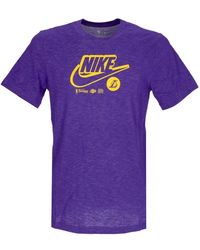 Nike - Nba Essentials Logo Tee Paars - Lyst