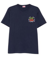 KENZO - Tops ,Blauw ,Katoen T-Shirt - Lyst