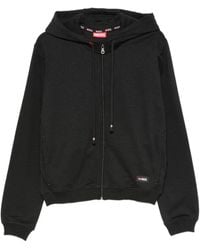 DIESEL - Hoodies & Sweatvesten ,Zwart ,Zip-Through Sweatshirt - Lyst