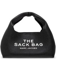 Marc Jacobs - Borsa a mano mini snack in pelle nera grana - Lyst