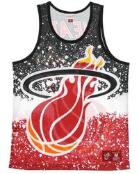 Mitchell & Ness - Fitness ,Veelkleurig ,Polyester Miami Heat Basketbal Tanktop - Lyst