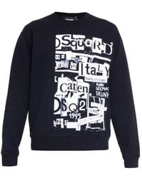 DSquared² - Schwarzer Sweatshirt Mit Bedrucktem Logo - Lyst