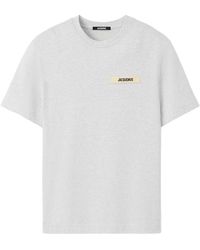 Jacquemus - Tops ,Grijs ,Katoen Le T-Shirt Gros Grain - Lyst