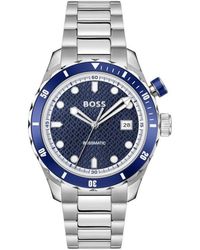 HUGO - Accessoires ,Grijs ,Roestvrijstalen Dress Watch - Lyst
