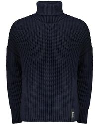 Herno - Truien & Vesten ,Blauw ,Wol Turtleneck Trui - Lyst