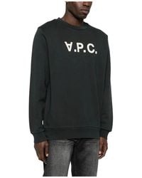 A.P.C. - Hoodies & Sweatvesten ,Zwart ,Katoen Sweatshirt - Lyst