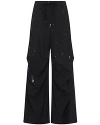MM6 by Maison Martin Margiela - Schwarze Baumwollhose Für Frauen - Lyst