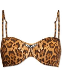 La Perla - Badeanzug-top mit tierdruck - Lyst