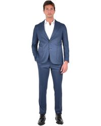Franzese Collection - Kostuums ,Blauw ,Wol Pino Daniele Suit - Lyst