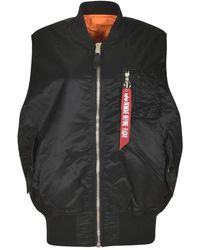 Alpha Industries - Schwarze Mäntel Für Männer - Lyst