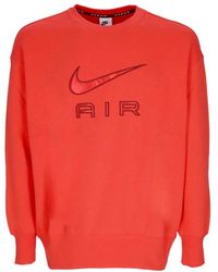 Nike - Fitness ,Rood ,Katoen Air Fleece Sweatshirt - Lyst