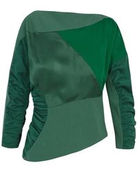 Cortana - Collage, top patchwork grün - Lyst