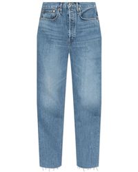 RE/DONE - Jeans ,Blauw ,Katoen 70S Stove Pipe Jean - Lyst