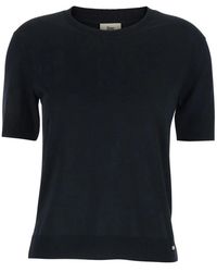 Herno - Truien & Vesten ,Zwart ,Katoen Glam Knit T-Shirt - Lyst