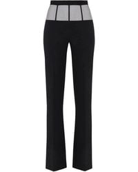 Elisabetta Franchi - Schwarzes tüllkleid mit logo - Lyst