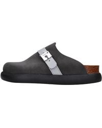 Scholl - Schoenen ,Grijs ,Leer Ivy Buckle Clog - Lyst