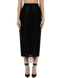 McQueen - Rokken ,Zwart ,Armour Stitch Skirt - Lyst