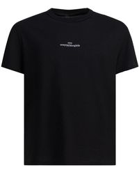 Maison Margiela - Tops ,Zwart ,Katoen Distorted Logo T-Shirt - Lyst