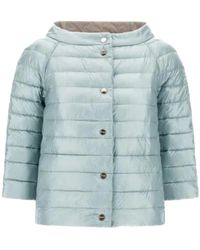 Herno - Jassen ,Blauw ,Nylon Omkeerbare Nylon Lichtgewicht Jas - Lyst