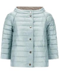 Herno - Jassen ,Blauw ,Nylon Omkeerbare Nylon Lichtgewicht Jas - Lyst