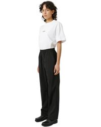 Soulland - Broeken ,Zwart ,Nylon Relaxed Fit Zwarte Nylon Broek - Lyst