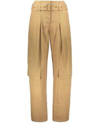 Low Classic - Broeken ,Katoen Cargo Broek Met Zakken En Riem - Lyst