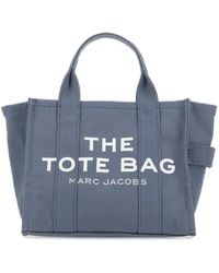Marc Jacobs - Kleine tote tasche mit logo-print,kontrastierende canvas tote tasche,handbags - Lyst