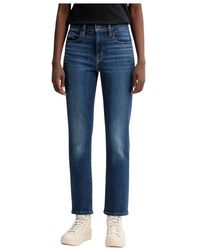 Levi's - Jeans ,Blauw ,Katoen 724 High Rise Straight Jeans - Lyst