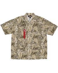 Alpha Industries - Overhemden ,Katoen Sand Camo Safari Shirt Korte Mouw - Lyst