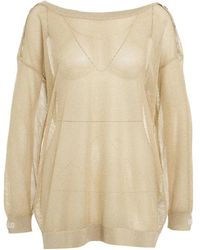Liu Jo - Gold sweatshirt ss24 handwäsche - Lyst