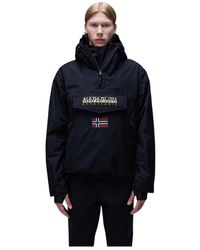 Napapijri - Zwarte Rainforest Next Anorak Jas - Lyst