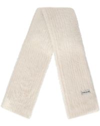 Stand Studio - Accessoires ,Wit ,Polyester Imitatiebont Gestreepte Sjaal - Lyst