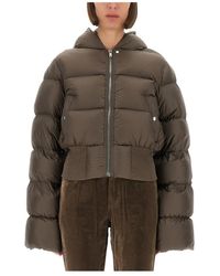 Rick Owens - Hooded Down Jacket - Lyst