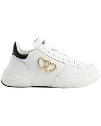 Love Moschino - Weiße sneakers mit herzdetails - Lyst