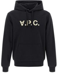 A.P.C. - Hoodies & Sweatvesten ,Zwart ,Katoen Standard Grand Vpc Hoodie - Lyst