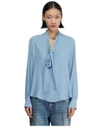Semicouture - Overhemden ,Blauw ,Camicia - Lyst