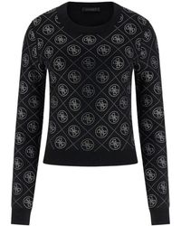 Guess - 4G Rhinestones Sweater - Lyst