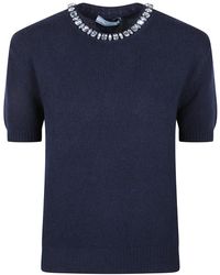 Prada - Round-Neck Knitwear - Lyst