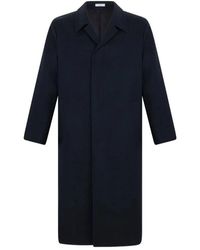 Boglioli - Jassen ,Blauw ,Wol Enkelrijige Overjas Van Wolmix - Lyst
