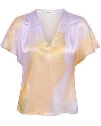 Karen By Simonsen - Top blusa estampado lila - Lyst