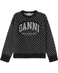 Ganni - Heavy Brushed Alpaca Oversized Sweater - Lyst