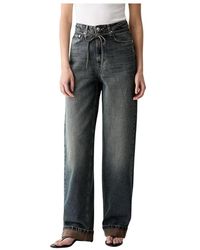 Gestuz - Jeans ,Blauw ,Katoen Gzsusara Barrel Jeans - Lyst