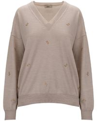 Herno - V-Neck Knitwear - Lyst