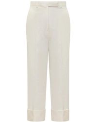 Thom Browne - Broeken ,Wit ,Katoen High Waist Broek - Lyst