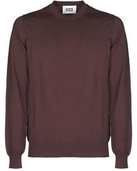Alpha Studio - Truien & Vesten ,Bruin ,Girocollo M - Lyst