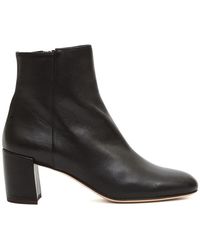 Agl Attilio Giusti Leombruni - Schokoladen Leder Knöchelstiefel 70Mm Absatz - Lyst
