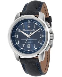 Maserati - Successo argento blu orologio uomo - Lyst