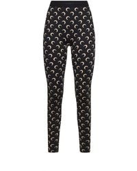 Marine Serre - Broeken ,Veelkleurig ,Tweed Moon Printed Leggings - Lyst